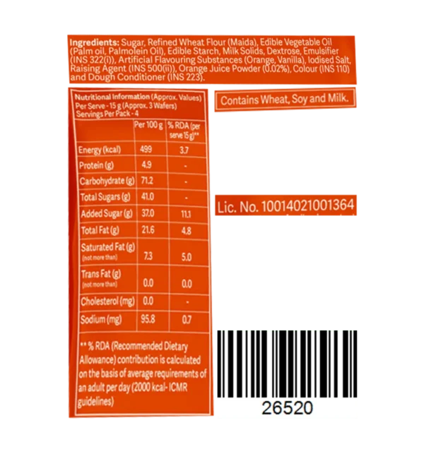 TGF - Orange Flavoured Wafer Biscuit - Image 2