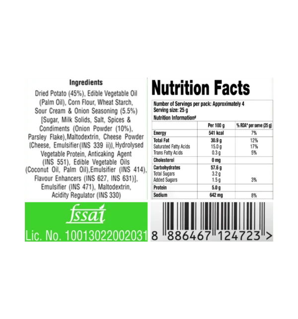 Pringles - Sour Cream & Onion Flavour - Image 2
